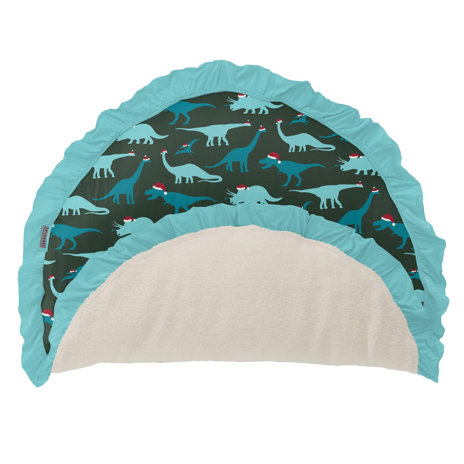 Print Sherpa Lined Ruffle Fluffle Playmat Santa Dinos Kickee Pants The Perfect Pair