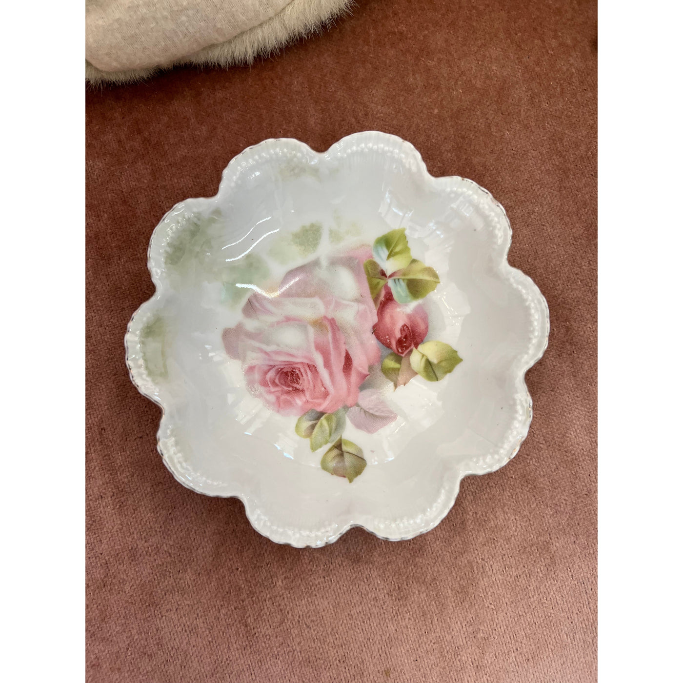 RS Germany Berry Bowl Nut Candy Floral Flowers Vintage Scalloped Edges-Graceful & Chic Boutique, Family Clothing Store in Waxahachie, Texas