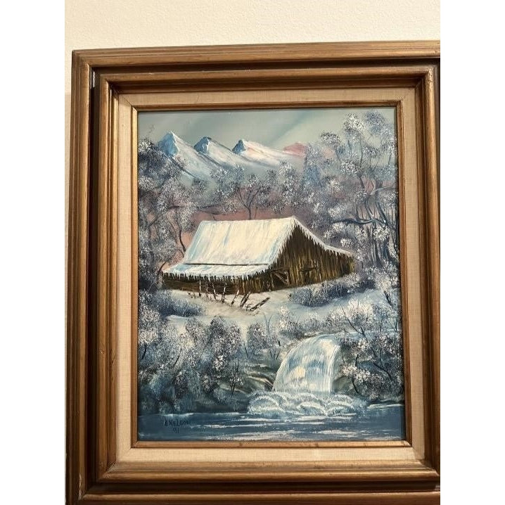 Painting - House with Snow-Graceful & Chic Boutique, Family Clothing Store in Waxahachie, Texas
