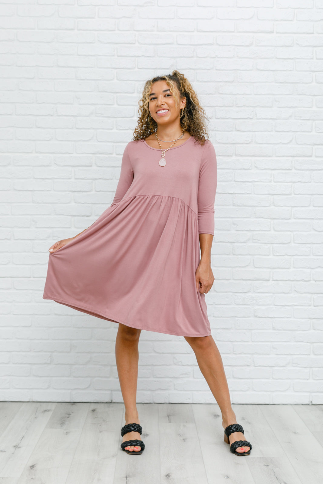 Weekender Dress In Mauve-Womens-Graceful & Chic Boutique, Family Clothing Store in Waxahachie, Texas