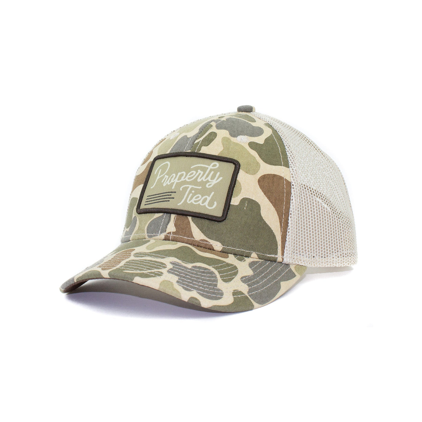 LD Vintage Camo Youth Trucker Hat - Properly Tied | The Perfect Pair-B Accessories-Graceful & Chic Boutique, Family Clothing Store in Waxahachie, Texas