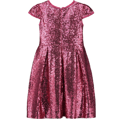 Dazzle Bright Pink Sequin Girls Party Dress | The Perfect Pair-G Dress-Graceful & Chic Boutique, Family Clothing Store in Waxahachie, Texas