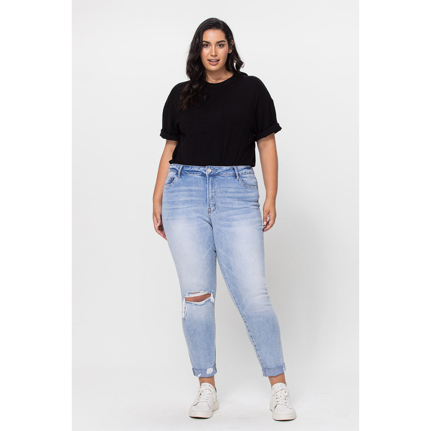 Bethani High Rise Slim Crop with Double Cuff in Plus | The Perfect Pair-W Bottom-Graceful & Chic Boutique, Family Clothing Store in Waxahachie, Texas