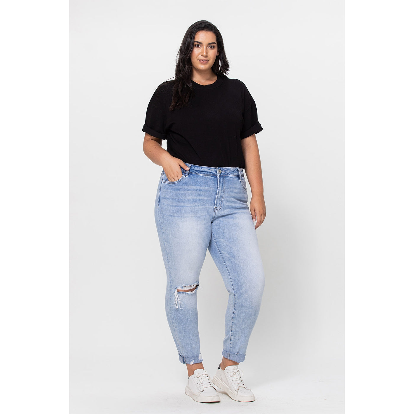Bethani High Rise Slim Crop with Double Cuff in Plus | The Perfect Pair-W Bottom-Graceful & Chic Boutique, Family Clothing Store in Waxahachie, Texas