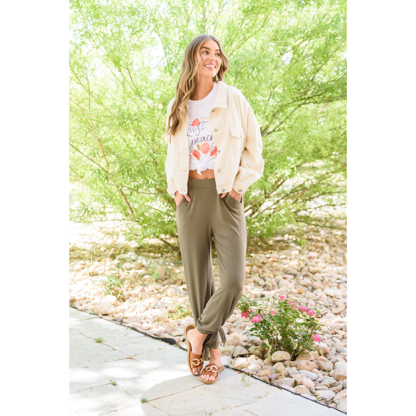 First Class Pants In Olive-Womens-Graceful & Chic Boutique, Family Clothing Store in Waxahachie, Texas