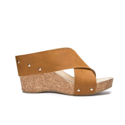 Abloom Wedge Sandal in Tan-W Footwear-Graceful & Chic Boutique, Family Clothing Store in Waxahachie, Texas