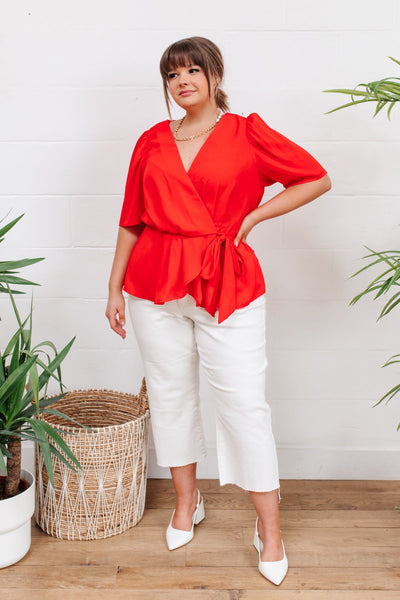 All Set Top In Red-Womens-Graceful & Chic Boutique, Family Clothing Store in Waxahachie, Texas