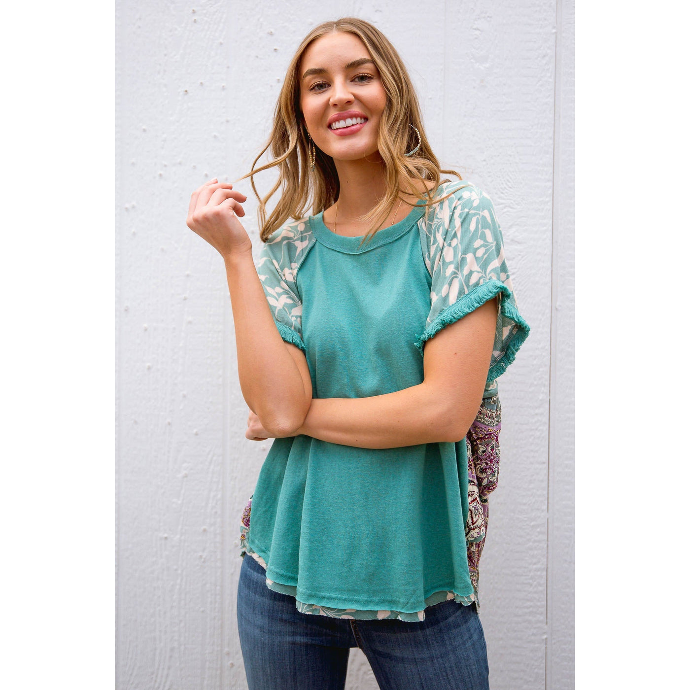 Allegra Top in Emerald-Womens-Graceful & Chic Boutique, Family Clothing Store in Waxahachie, Texas