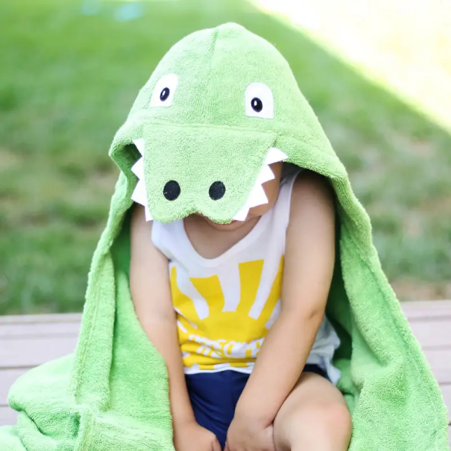Alligator Hooded Towel-I Essentials-Graceful & Chic Boutique, Family Clothing Store in Waxahachie, Texas