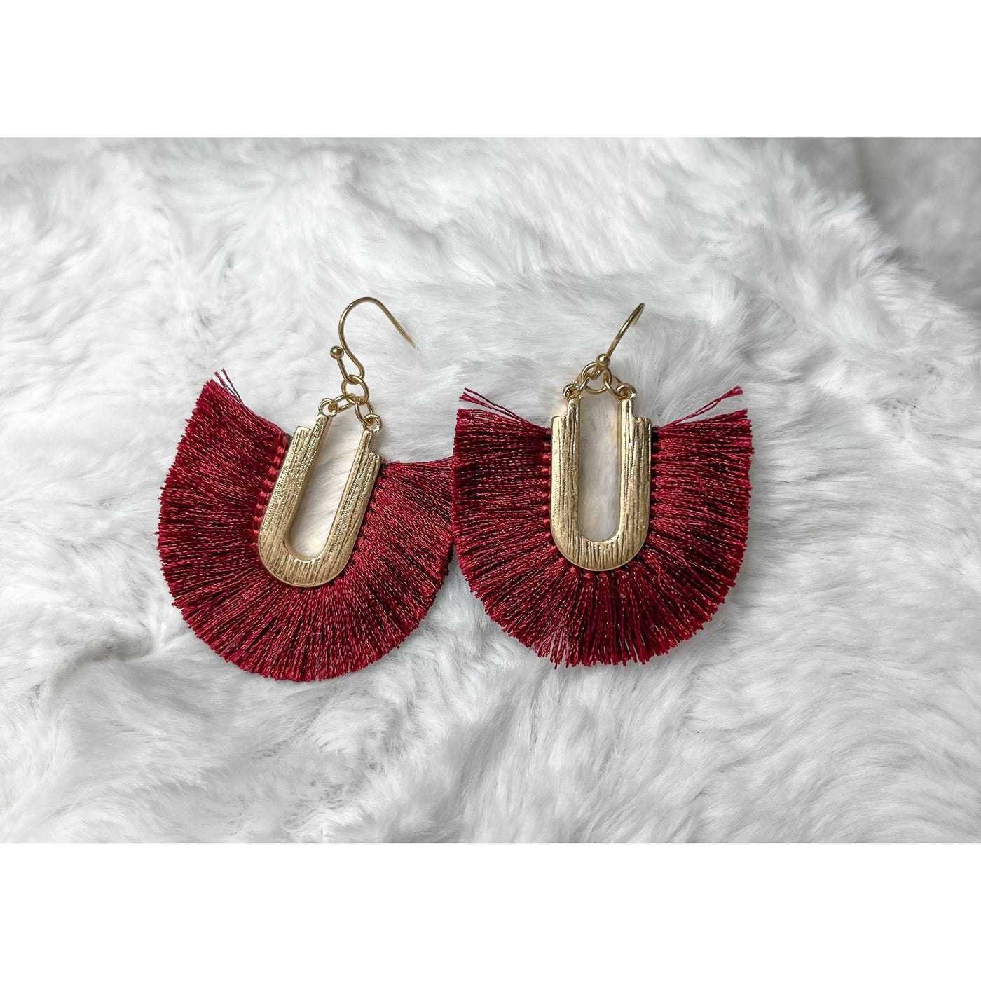 Alyss Earrings in Wine-W Jewelry-Graceful & Chic Boutique, Family Clothing Store in Waxahachie, Texas