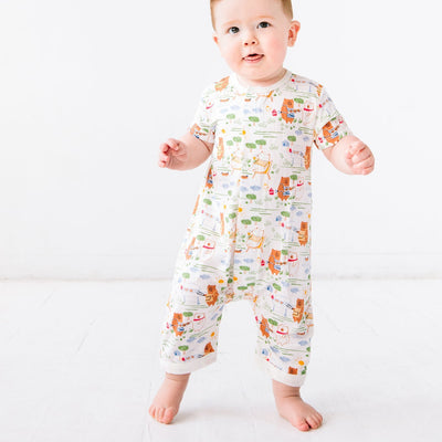 BBQ Bears Modal Magnetic Romper - Magnetic Me-B Romper-Graceful & Chic Boutique, Family Clothing Store in Waxahachie, Texas