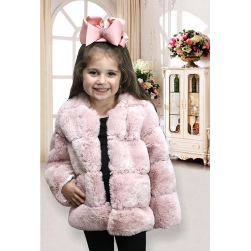 BLUSH PINK FAUX FUR COAT-G Jacket-Graceful & Chic Boutique, Family Clothing Store in Waxahachie, Texas