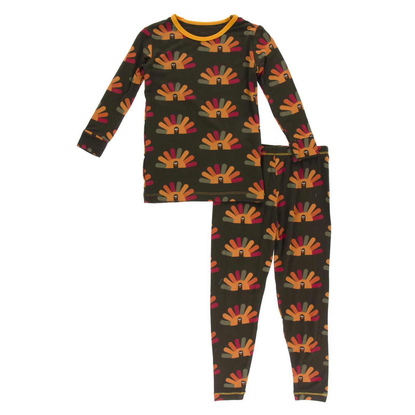 Bark Turkey Print Long Sleeve Pajama Set - KicKee Pants-K Pajama-Graceful & Chic Boutique, Family Clothing Store in Waxahachie, Texas
