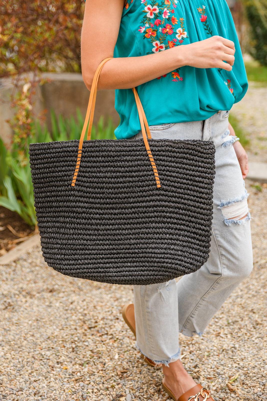 Beach Bag In Black-Womens-Graceful & Chic Boutique, Family Clothing Store in Waxahachie, Texas