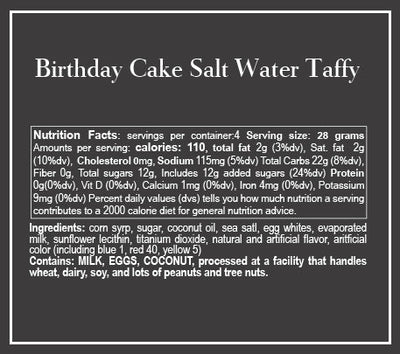 Sweetables | Birthday Cake Salt Water Taffy-Snacks & Treats-Graceful & Chic Boutique, Family Clothing Store in Waxahachie, Texas