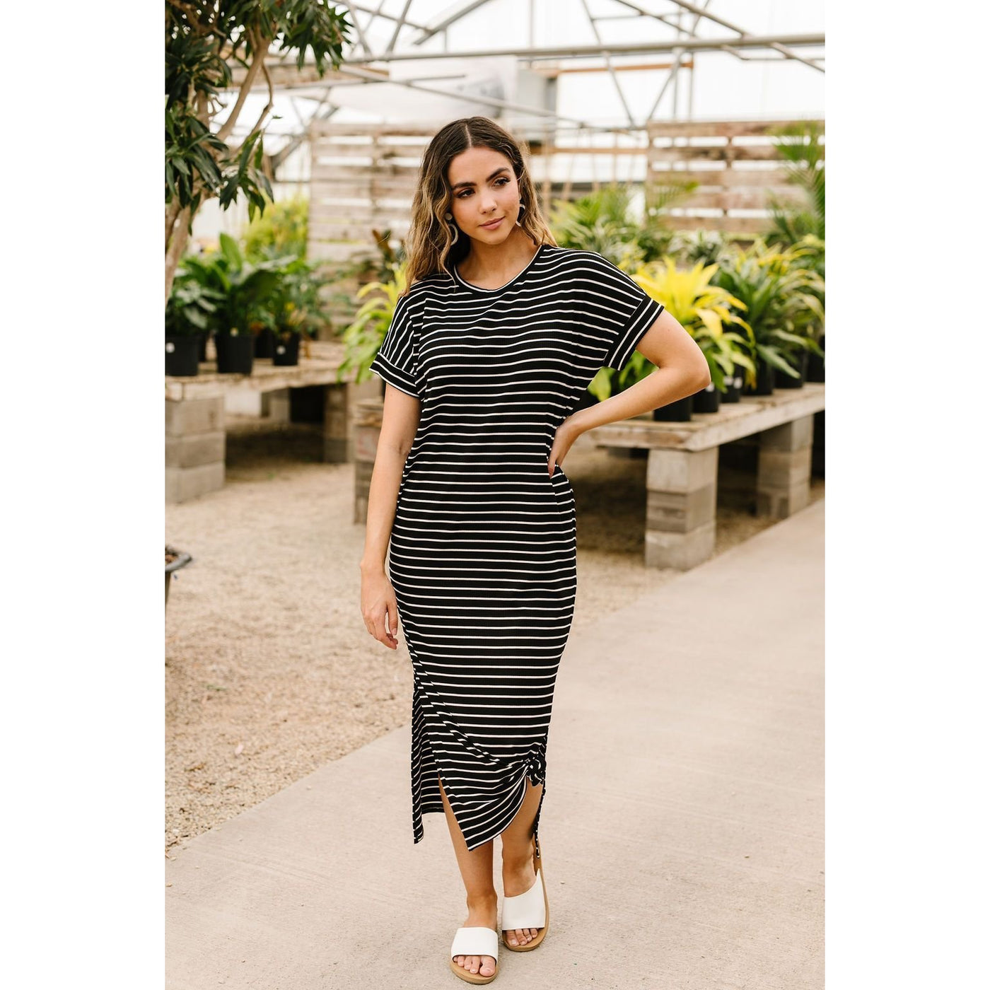 Black Stripes No Gripes Dress-W Dress-Graceful & Chic Boutique, Family Clothing Store in Waxahachie, Texas