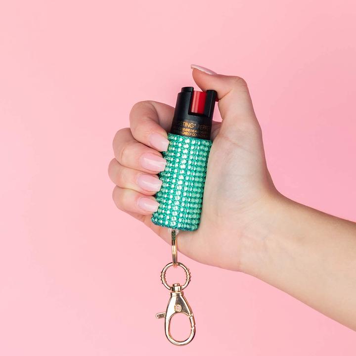 Mint Rhinestone Pepper Spray-W Accessories-Graceful & Chic Boutique, Family Clothing Store in Waxahachie, Texas