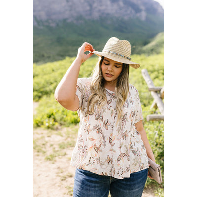 Bliss Swiss Dot Floral Top In Ivory-W Top-Graceful & Chic Boutique, Family Clothing Store in Waxahachie, Texas