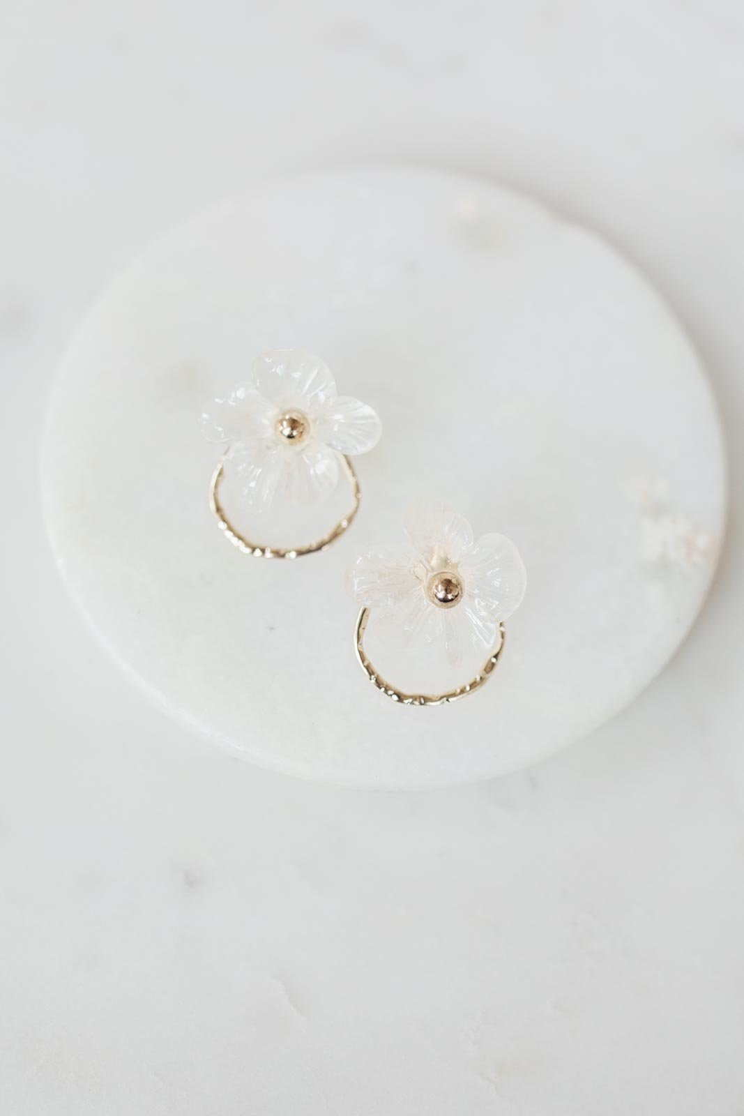 Blossom Hoop Earrings-W Jewelry-Graceful & Chic Boutique, Family Clothing Store in Waxahachie, Texas