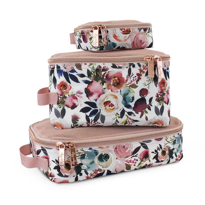 Blush Floral Pack Like A Boss Packing Cubes-I Essentials-Graceful & Chic Boutique, Family Clothing Store in Waxahachie, Texas