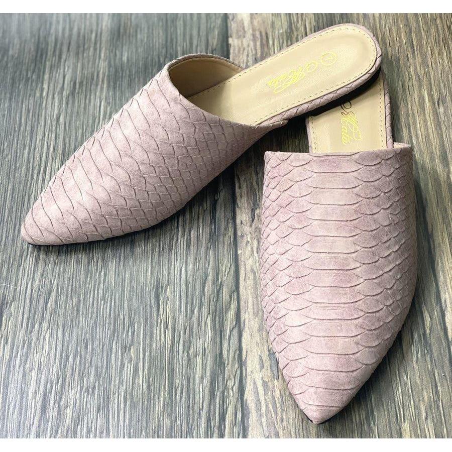 Blush Snake Mule-W Footwear-Graceful & Chic Boutique, Family Clothing Store in Waxahachie, Texas