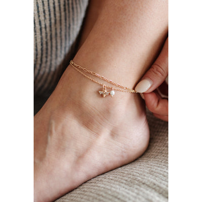 Bumble Bee Anklet In White-Womens-Graceful & Chic Boutique, Family Clothing Store in Waxahachie, Texas