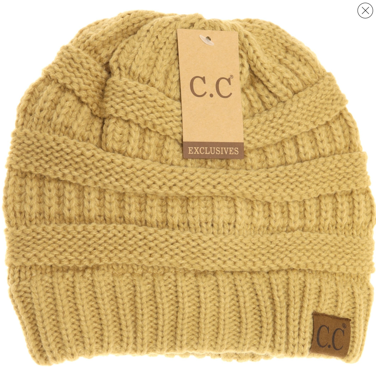 CC Classic Knitted Beanie - Camel-W Hat-Graceful & Chic Boutique, Family Clothing Store in Waxahachie, Texas