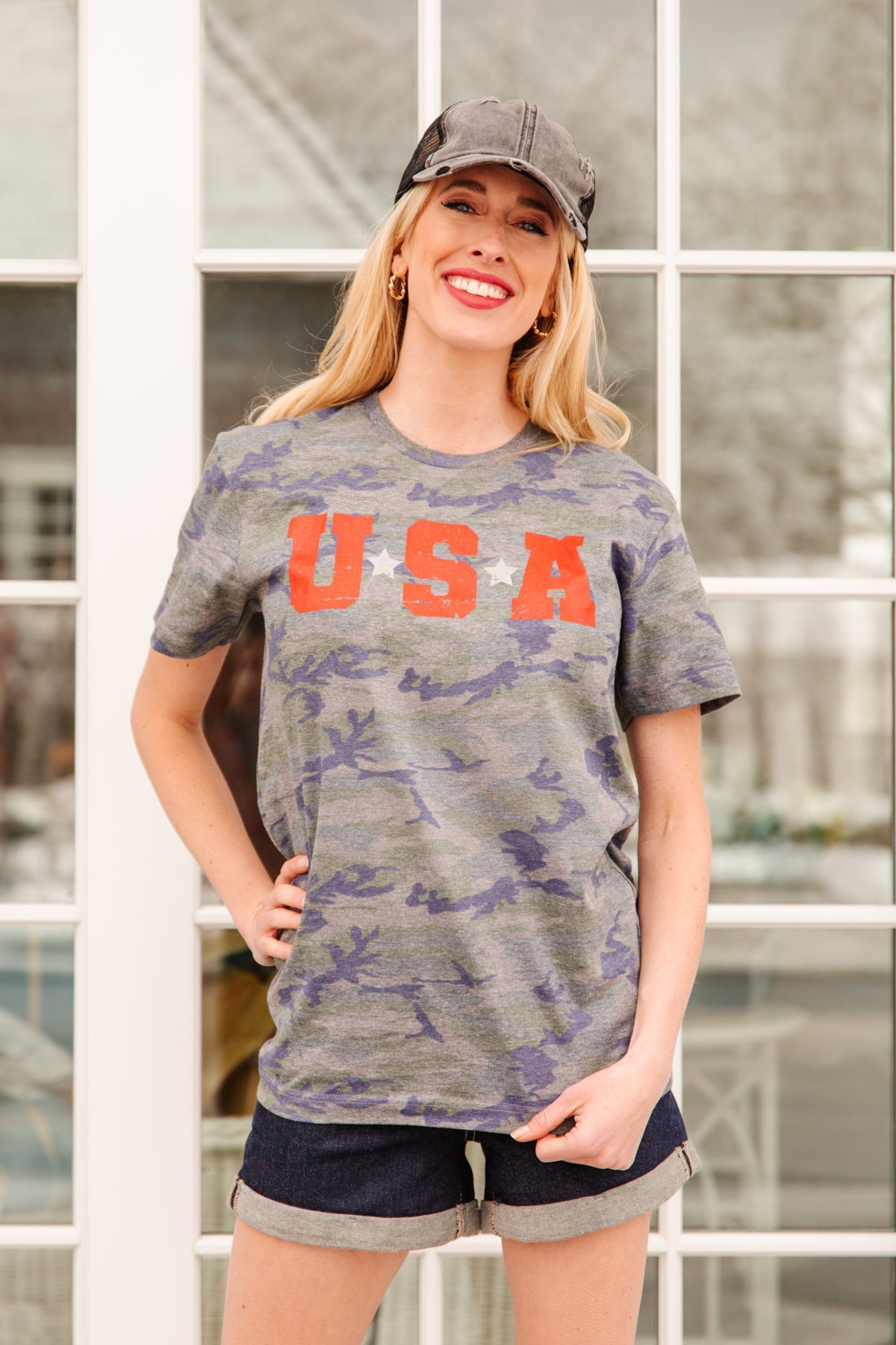 Camo Country Tee-Womens-Graceful & Chic Boutique, Family Clothing Store in Waxahachie, Texas