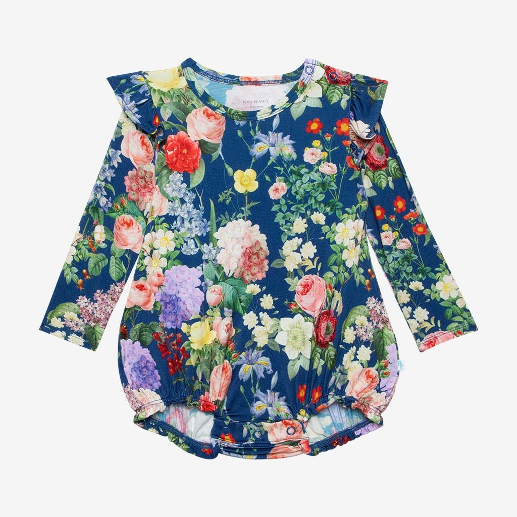 Carmen Long Sleeve Ruffled Bubble Romper - Posh Peanut-G Romper-Graceful & Chic Boutique, Family Clothing Store in Waxahachie, Texas