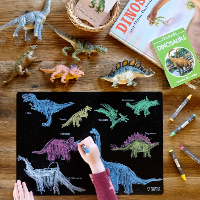 Chalkboard Dinosaur Placemat-K Toys-Graceful & Chic Boutique, Family Clothing Store in Waxahachie, Texas