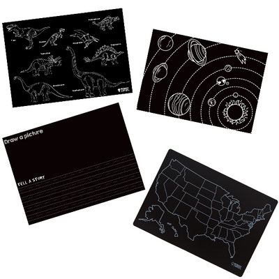 Chalkboard Learning Placemat Bag-K Toys-Graceful & Chic Boutique, Family Clothing Store in Waxahachie, Texas