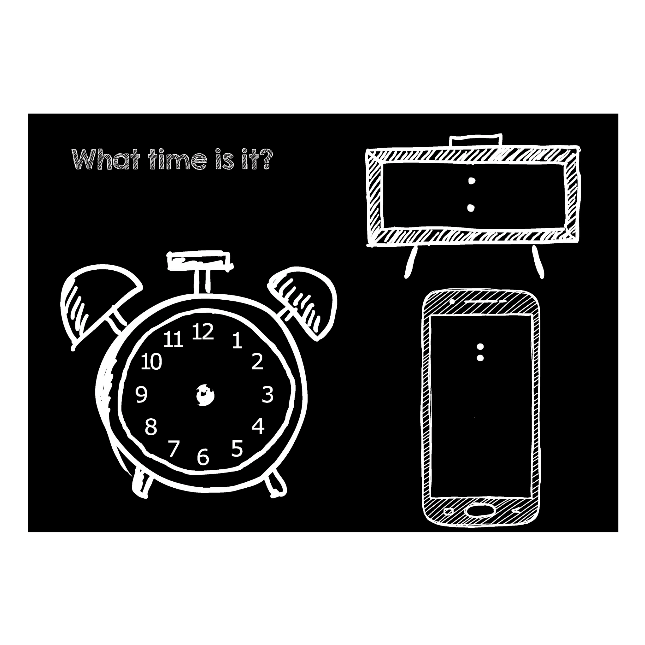 Chalkboard Placemat 12x17 "What time is it?"-K Toys-Graceful & Chic Boutique, Family Clothing Store in Waxahachie, Texas