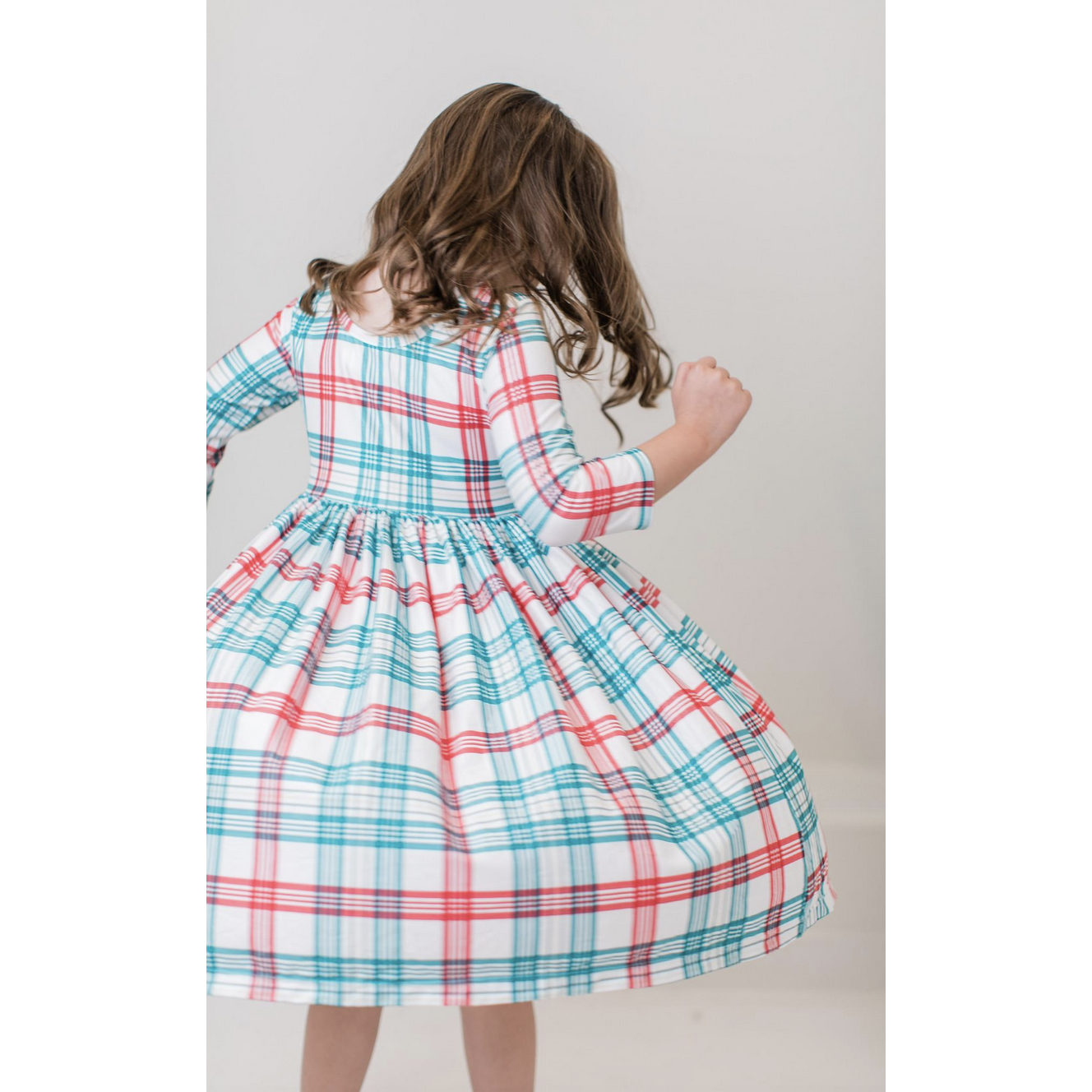Christmas Plaid Twirl Dress-G Dress-Graceful & Chic Boutique, Family Clothing Store in Waxahachie, Texas