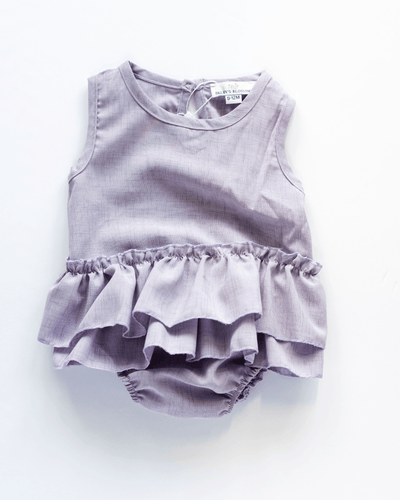 Clare Ruffle Bubble Romper - Lavender Fields-G Romper-Graceful & Chic Boutique, Family Clothing Store in Waxahachie, Texas