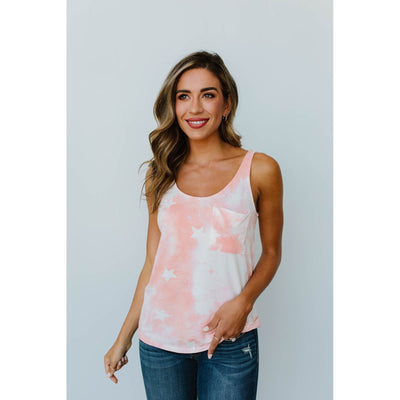 Cloudy With A Chance Of Stars Tank In Blush-W Top-Graceful & Chic Boutique, Family Clothing Store in Waxahachie, Texas