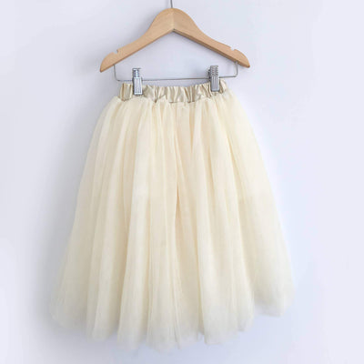 Cream Full Length Tulle Skirt-G Bottom-Graceful & Chic Boutique, Family Clothing Store in Waxahachie, Texas