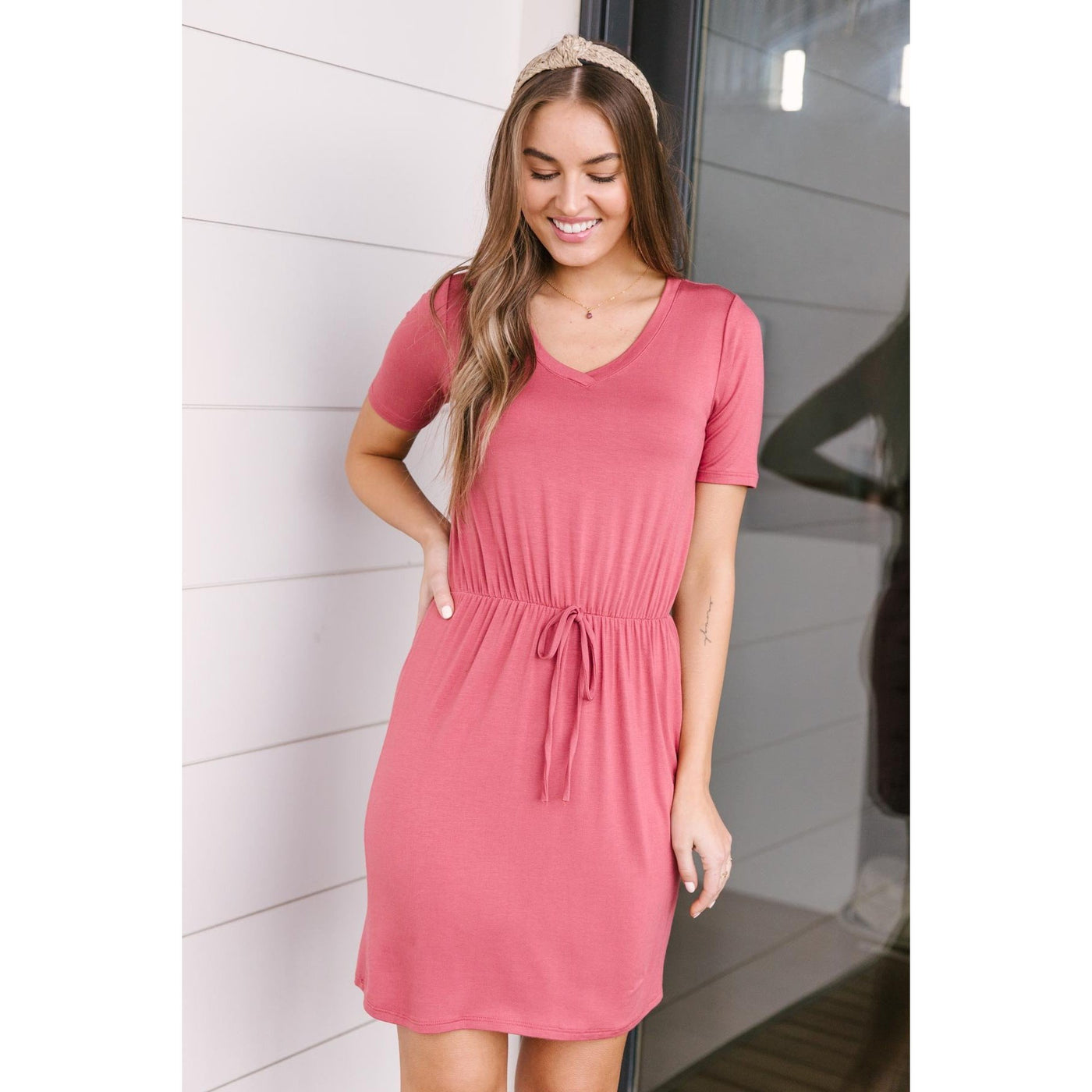 Cute Comfort Dress In Terracotta-W Dress-Graceful & Chic Boutique, Family Clothing Store in Waxahachie, Texas