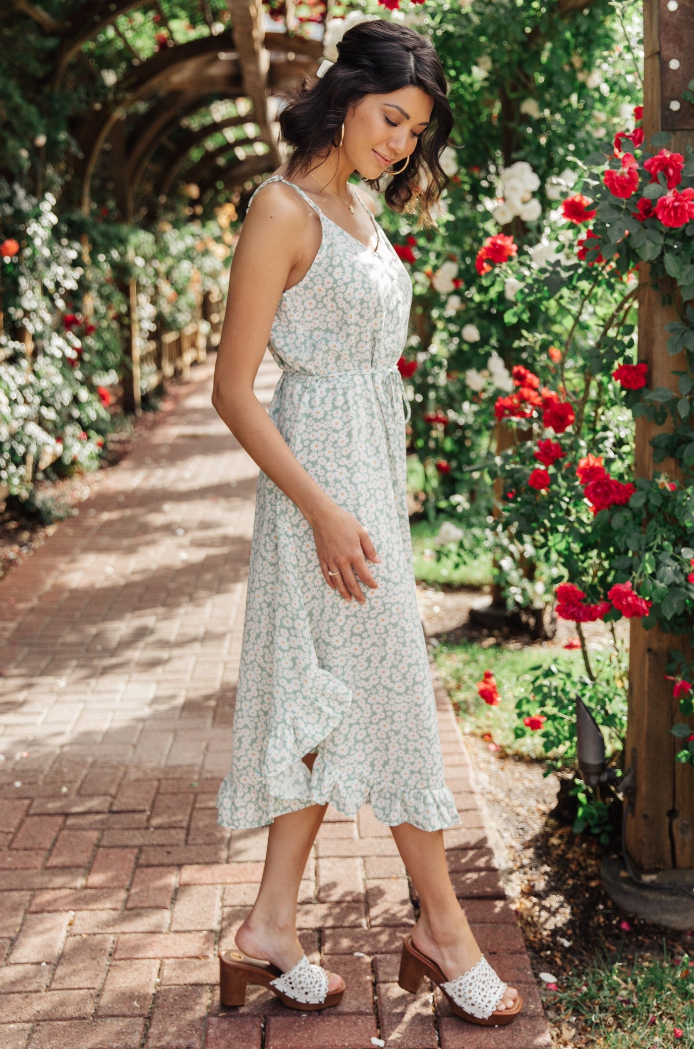 Daisy Mint Day Dress-W Dress-Graceful & Chic Boutique, Family Clothing Store in Waxahachie, Texas