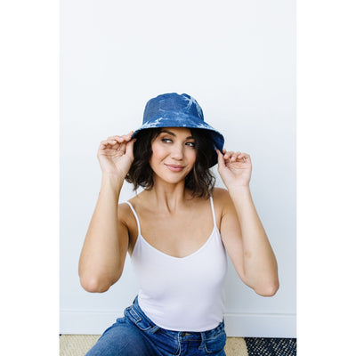 Denim Tie Dye Bucket Hat-Womens-Graceful & Chic Boutique, Family Clothing Store in Waxahachie, Texas