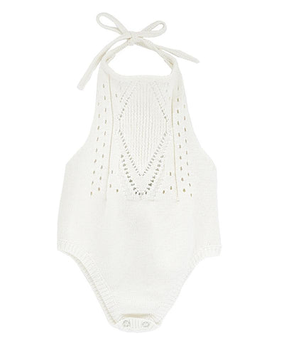Drake Halter Romper - Gardenia Crochet-G Romper-Graceful & Chic Boutique, Family Clothing Store in Waxahachie, Texas