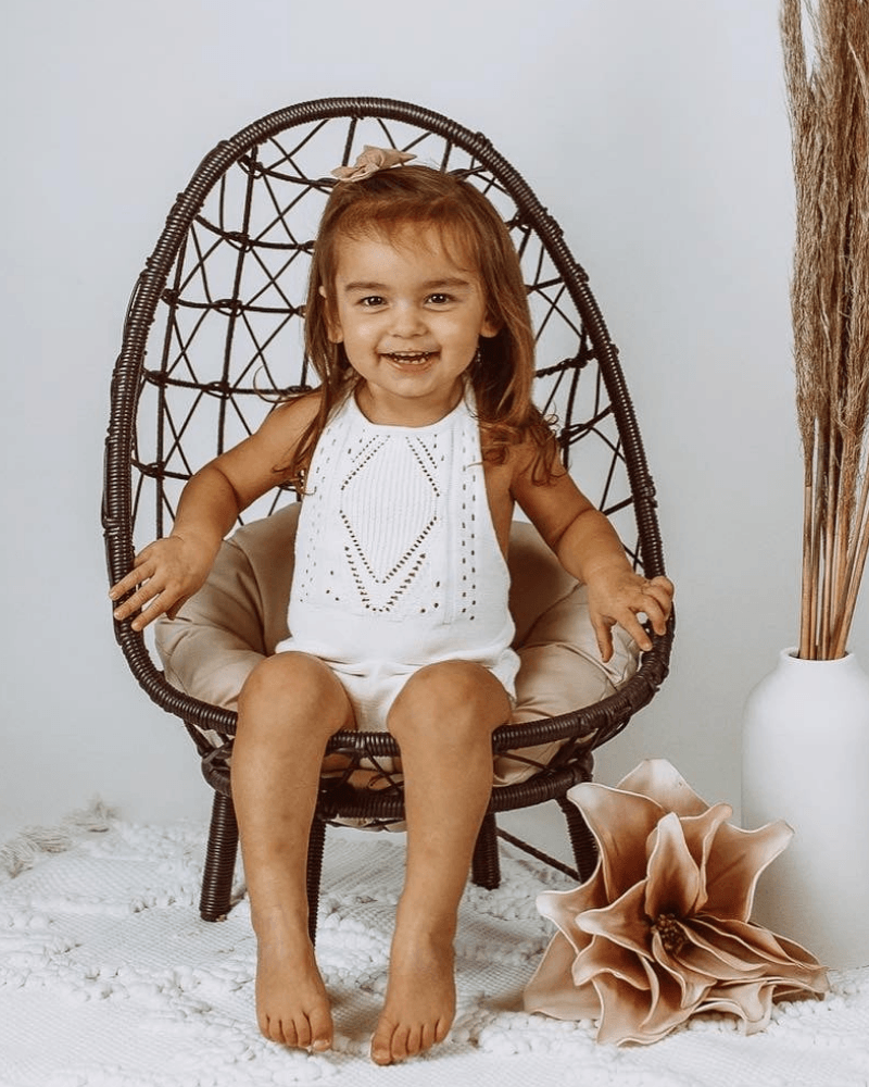 Drake Halter Romper - Gardenia Crochet-G Romper-Graceful & Chic Boutique, Family Clothing Store in Waxahachie, Texas