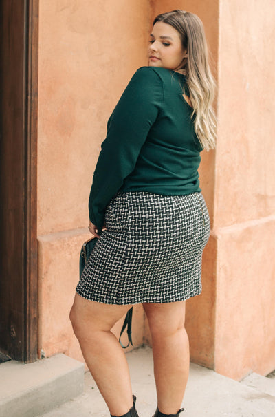 Elly Tweed Skirt in Black-W Bottom-Graceful & Chic Boutique, Family Clothing Store in Waxahachie, Texas