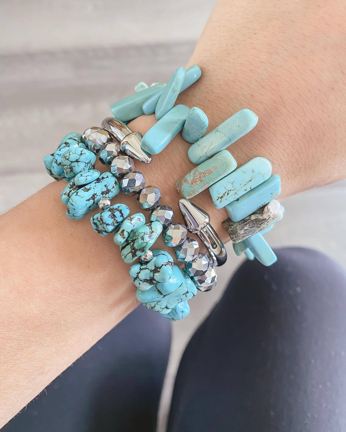 Farrah Collection - Silver Turquoise Bracelet-W Jewelry-Graceful & Chic Boutique, Family Clothing Store in Waxahachie, Texas