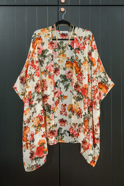 Flowers By The Lake Kimono-Womens-Graceful & Chic Boutique, Family Clothing Store in Waxahachie, Texas