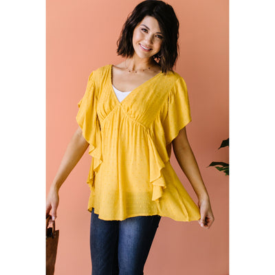 Fly Away Home Blouse In Honey-W Top-Graceful & Chic Boutique, Family Clothing Store in Waxahachie, Texas