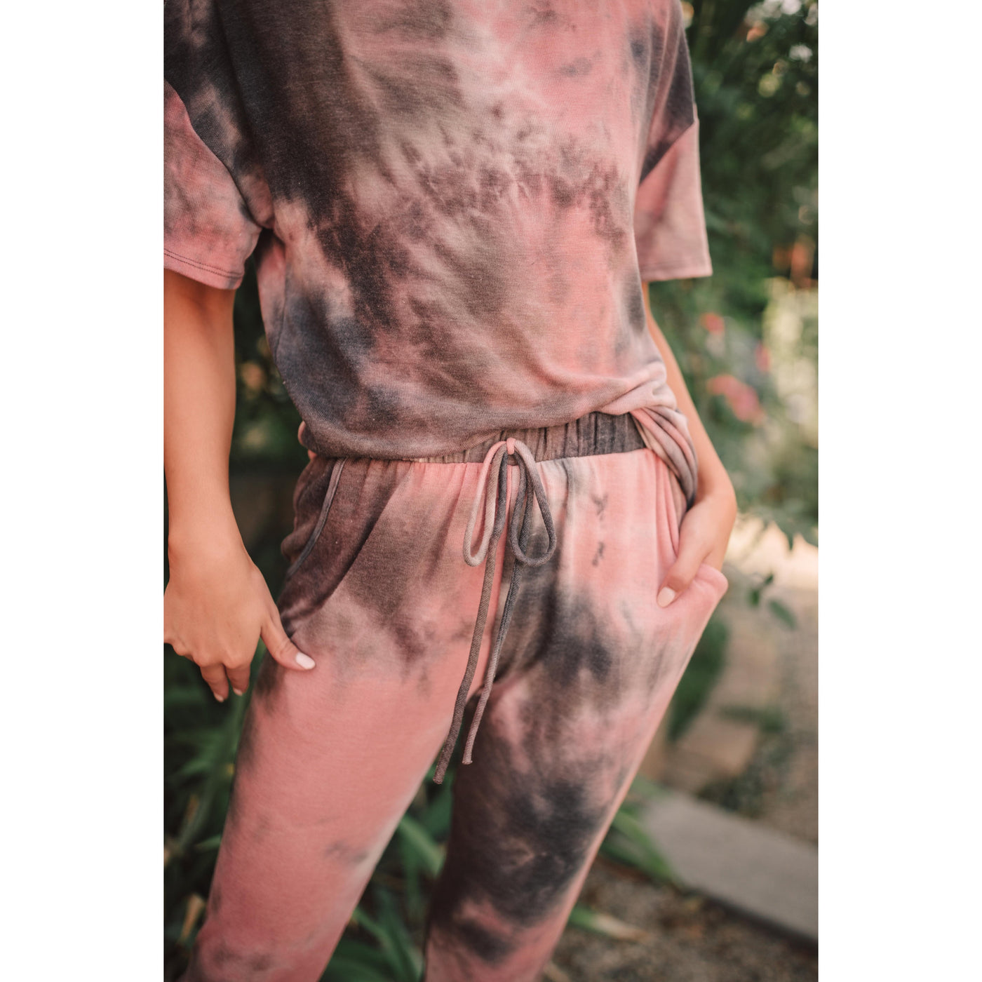 Forgotten Dreams Tie Dye Joggers In Mauve-Womens-Graceful & Chic Boutique, Family Clothing Store in Waxahachie, Texas