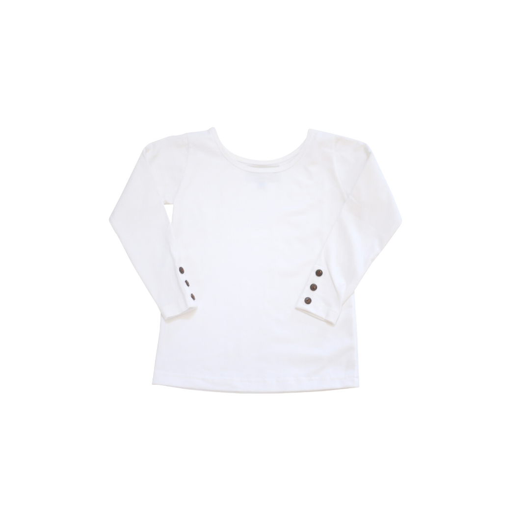French Vanilla Button Tab Top-G Top-Graceful & Chic Boutique, Family Clothing Store in Waxahachie, Texas