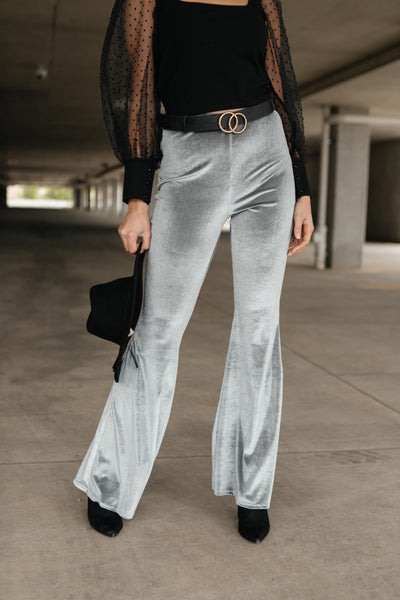 Get Your Groove On Velvet Bell Bottoms-W Dress-Graceful & Chic Boutique, Family Clothing Store in Waxahachie, Texas