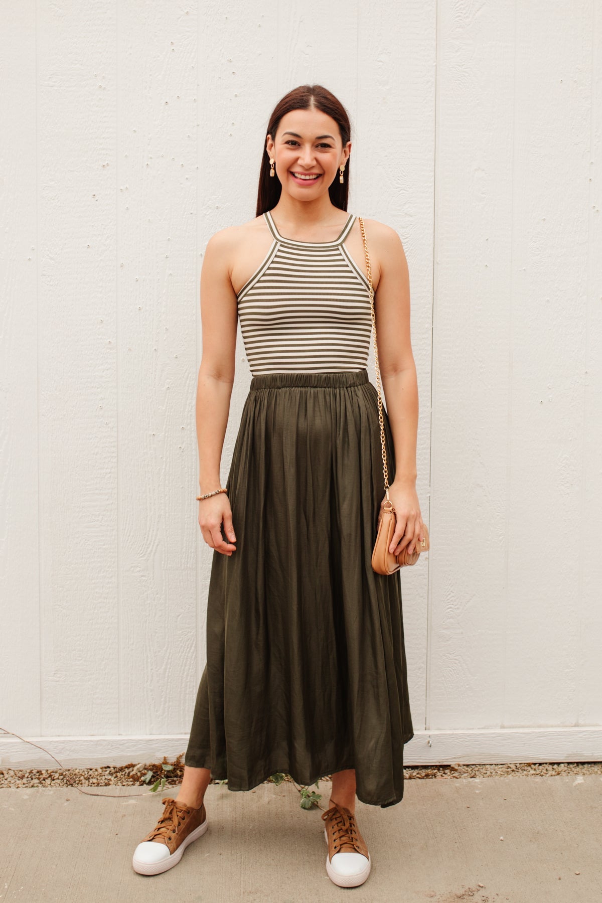 Get Away Maxi Skirt in Olive-Womens-Graceful & Chic Boutique, Family Clothing Store in Waxahachie, Texas