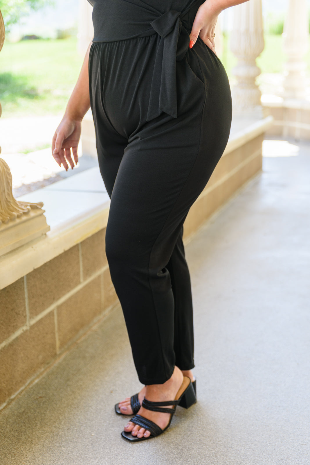 Gia Faux Wrap Jumpsuit-Womens-Graceful & Chic Boutique, Family Clothing Store in Waxahachie, Texas